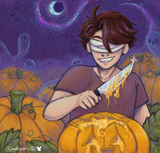 Art of my persona Kreo done in MS Paint!