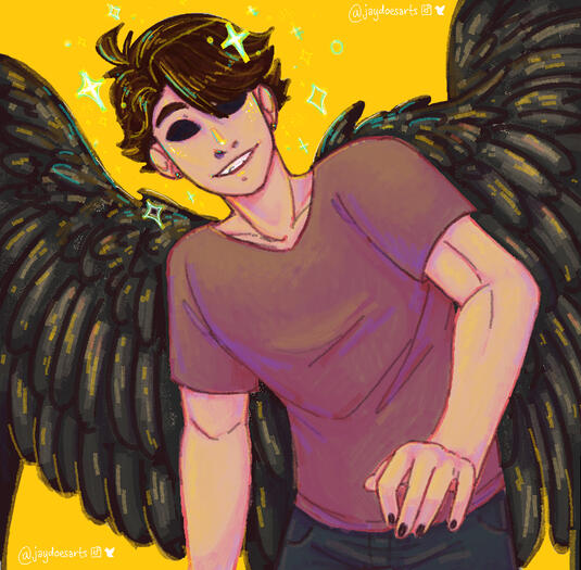 Art of my persona Kreo done in MS Paint!